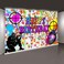 MTMETY 7x5ft Paintball Party Green Camo Splash Backdrop for Birthday Party Photobooth Props LSME1460