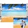 MTMETY Summer Photography Backdrop Sea Beach Photography Backdrops Blue Sky Photography Background Props for Studio Vinyl10x7ft