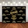 LUCKBTY Officially Retired Black Golden Banner Backdrop for Photography 9x6FT Happy Retirement Party Background Photo Booth Studio Props LYLU978