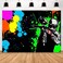 FHZON Pigment Splash Backdrop 7x5ft Shooting Game Abstract Graffiti Painting Photography Background for Birthday Carnival Party Photo Booth Video Studio Props PTBLSFH6