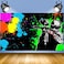 FHZON Pigment Splash Backdrop 7x5ft Shooting Game Abstract Graffiti Painting Photography Background for Birthday Carnival Party Photo Booth Video Studio Props PTBLSFH6