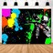 FHZON Pigment Splash Backdrop 7x5ft Shooting Game Abstract Graffiti Painting Photography Background for Birthday Carnival Party Photo Booth Video Studio Props PTBLSFH6