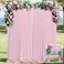 MYSKY HOME Pink Backdrop Curtain for Parties Rod Pocket Pink Curtains Photography Backdrop Drapes Privacy Fabric Decoration for Birthday Party Wedding Baby Shower Home Decor 5ft x 10ft 2 Panels