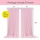 MYSKY HOME Pink Backdrop Curtain for Parties Rod Pocket Pink Curtains Photography Backdrop Drapes Privacy Fabric Decoration for Birthday Party Wedding Baby Shower Home Decor 5ft x 10ft 2 Panels