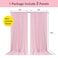 MYSKY HOME Pink Backdrop Curtain for Parties Rod Pocket Pink Curtains Photography Backdrop Drapes Privacy Fabric Decoration for Birthday Party Wedding Baby Shower Home Decor 5ft x 10ft 2 Panels