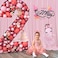 MYSKY HOME Pink Backdrop Curtain for Parties Rod Pocket Pink Curtains Photography Backdrop Drapes Privacy Fabric Decoration for Birthday Party Wedding Baby Shower Home Decor 5ft x 10ft 2 Panels