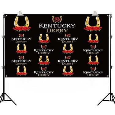 Rainlemon Kentucky Derby Photo Booth Backdrop Churchill Downs Run for The Roses Party Photography Background Decoration 59ft36ft
