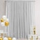 SFN SKY 10FT x10FT Silver Metallic Spandex Backdrop 1 Panel Glitter Sheer Photography Background Stretchy Spandex Fabric for Wedding Party Baby Shower Photo Booth Decor