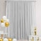 SFN SKY 10FT x10FT Silver Metallic Spandex Backdrop 1 Panel Glitter Sheer Photography Background Stretchy Spandex Fabric for Wedding Party Baby Shower Photo Booth Decor