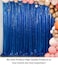 ShinyBeauty Royal Blue Sequin Curtain Backdrop 2 Panels 4FTx8FT Photo Curtain Backdrop Curtain Panels 96 Inches Long 190522E