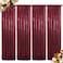 ShinyBeauty Sequin Backdrop 4 Panels Burgundy 2FTx8FT Fabric Photo Curtains for Party Baby Shower Glitter Backgrounds