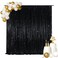 SquarePie 7x7ft Black Sequin Backdrop for Photography SatinBacked Real Sequin Curtain Enhanced Coverage Shimmering Background with 4 Rod Pocket for Wedding Birthday Party Decor 1 Panel