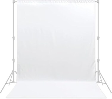 LIVUCEE White Backdrop 6x8ft Professional Photography Backdrop for Photoshoots Studio Portraits WrinkleFree Opaque Machine Washable Polyester NonFading Reusable for Photo Background