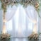 Suppromo White Tulle Backdrop Curtain for Parties Wedding 10ft x 8ft Sheer Backdrop Curtains for Bridal Shower Birthday Party Baby Shower Ceiling Drapes Christmas Photo Decorations 2 Panels 5ft x 8ft
