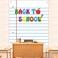 Zliisang 59x36ft Notebook Back to School Door Cover First Day of School Classroom Backdrop Decoration Lined Paper Banner Welcome Kindergarten Preschool Elementary Wall Room Decor