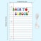 Zliisang 59x36ft Notebook Back to School Door Cover First Day of School Classroom Backdrop Decoration Lined Paper Banner Welcome Kindergarten Preschool Elementary Wall Room Decor