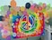 TENCOW 8X6FT 60s Hippie Theme Backdrop Peace Love Photography Background for 60s Hippie Theme Boho Carnival Party Decoration Banner