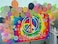 TENCOW 8X6FT 60s Hippie Theme Backdrop Peace Love Photography Background for 60s Hippie Theme Boho Carnival Party Decoration Banner