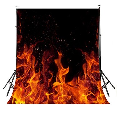 LYLYCTY Raging Dancing Fire Photography Background Photo Studio Props Vinyl5x7ft
