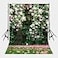 LYLYCTY 5x7ft Nature Scenery Backdrop Millennial Pink Flower Wall Green Leaves Photography Background A Vibrant Garden Backdrop LYLX008