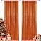 Pufogu 28FT2PCS Orange Sequin Backdrop Curtains Panels Photography Backdrop Glitter Curtains Fabric Background for Christmas Wedding Party Decor