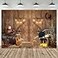 Felortte 8x6FT Polyester Fabric Fall Farm Door Backdrop Rustic Warehouse Barnyard Photography Background for Old Western Cowboy Children Birthday Party Decoration Banner Photo Booth