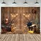 Felortte 8x6FT Polyester Fabric Fall Farm Door Backdrop Rustic Warehouse Barnyard Photography Background for Old Western Cowboy Children Birthday Party Decoration Banner Photo Booth