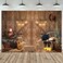 Felortte 8x6FT Polyester Fabric Fall Farm Door Backdrop Rustic Warehouse Barnyard Photography Background for Old Western Cowboy Children Birthday Party Decoration Banner Photo Booth