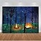 CHAIYA Enchanted Forest Camping Backdrop Forest Night Scene Photography Background Camping Backdrop Background for Camping Theme Party Photo Booth Banner Decoration 8x6ft 106
