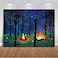 CHAIYA Enchanted Forest Camping Backdrop Forest Night Scene Photography Background Camping Backdrop Background for Camping Theme Party Photo Booth Banner Decoration 8x6ft 106