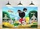 Basifoto Clubhouse Birthday Backdrop for Party Decorations Background for Party Cake Table Decorations Clubhouse Theme Banner 5x3ft
