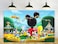 Basifoto Clubhouse Birthday Backdrop for Party Decorations Background for Party Cake Table Decorations Clubhouse Theme Banner 5x3ft