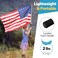 Feblomst Flag Pole Portable 5 ft Flag Poles for 3x5 Flags Outdoor American Flag with Pole for Outside Handheld Black Flagpole Kit for Carry Use Parade Guide Extendable