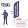 FSFLAG Feather Flag Pole Kit for Swooper Flag 8FT Swooper Flag Pole Kit with Ground Spike for Feather Flags