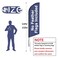 FSFLAG Feather Flag Pole Kit for Swooper Flag 8FT Swooper Flag Pole Kit with Ground Spike for Feather Flags