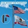 Menkxi 2 Pcs Flag Weight for Flagpoles 15 Lbs Clip on Flag Weights Flag Pole Counterweight for Bottom of Flag Windy Days Internal External Halyard Flagpole Black
