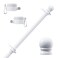 PHITRIC Flag Pole Tangle Free Spinning Stainless Steel Rustproof Flagpole for 3x5 Sports Fan Outdoor Flags for Outside House White 5FT Without Bracket