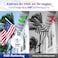 PHITRIC Flag Pole Tangle Free Spinning Stainless Steel Rustproof Flagpole for 3x5 Sports Fan Outdoor Flags for Outside House White 5FT Without Bracket