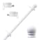 PHITRIC Flag Pole Tangle Free Spinning Stainless Steel Rustproof Flagpole for 3x5 Sports Fan Outdoor Flags for Outside House White 5FT Without Bracket