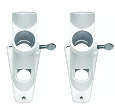 Valley Forge Flag 2 Position 1 White Powder Coated Aluminum Flag Pole Bracket 2 Pack