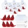 Roowest 18 Pcs Cardinal Memorial Gift Set Include Mini Red Cardinal Bird Statue Figures Red Feathered Cards Organza Bags for Loss of Loved One Sympathy Memorial Gift Funeral Memory