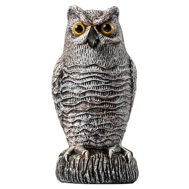 OFFO Owl Statue Plastic Owls Scarecrow for Halloween Decorations Outdoor Garden Yard Pool Decoration 83 in Height Brown