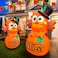 JOYEASE 6 FT Thanksgiving Inflatables Owl on Pumpkin LED Light Fall Inflatables Outdoor Decorations for Lawn Yard Garden Holiday Party