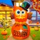 JOYEASE 6 FT Thanksgiving Inflatables Owl on Pumpkin LED Light Fall Inflatables Outdoor Decorations for Lawn Yard Garden Holiday Party
