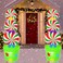 JOYEASE 6FT Christmas Inflatables Candy Yard Sign LED Lighted Christmas Inflatable Outdoor Decoration for Garden Home Lawn Pathway Candyland Themed Party
