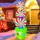 JOYEASE 6FT Christmas Inflatables Candy Yard Sign LED Lighted Christmas Inflatable Outdoor Decoration for Garden Home Lawn Pathway Candyland Themed Party