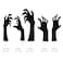Anditoy 5 Pack Halloween Black Hands Yard Signs with Stakes Scary Silhouette Halloween Decorations for Outdoor Yard Lawn Garden Decor