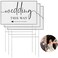 BATTIPAW Wedding Direction Signs 3 Packs Plastic Signs with H Stakes DoubleSided Printed Arrows 18x12in