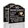 Faittoo No Trespassing Warning 2Pack 116 x 116 Reflective Aluminum Sign Weather Resistant Easy to Install