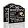 Faittoo No Trespassing Warning 2Pack 116 x 116 Reflective Aluminum Sign Weather Resistant Easy to Install
